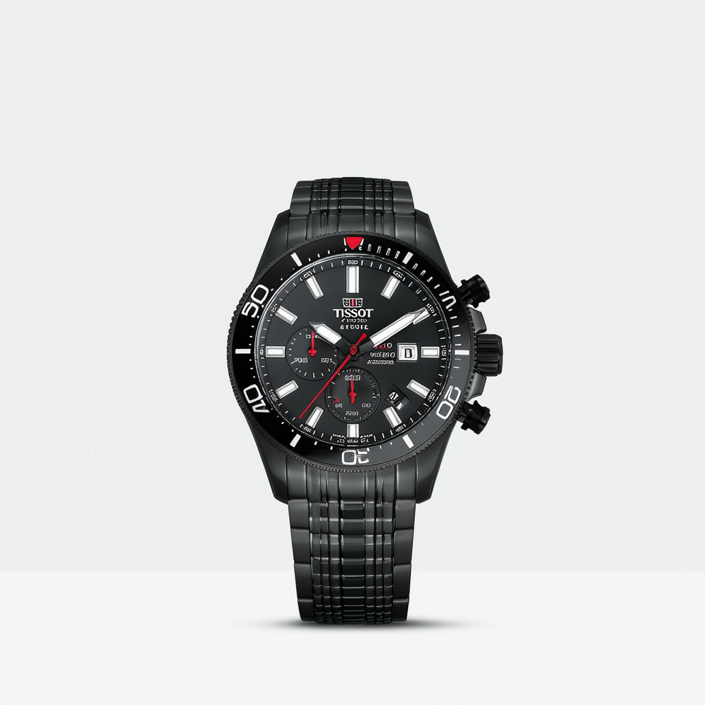 Tissot Men's T0664271705702 Seastar Analog Display Swiss Automatic Black Watch