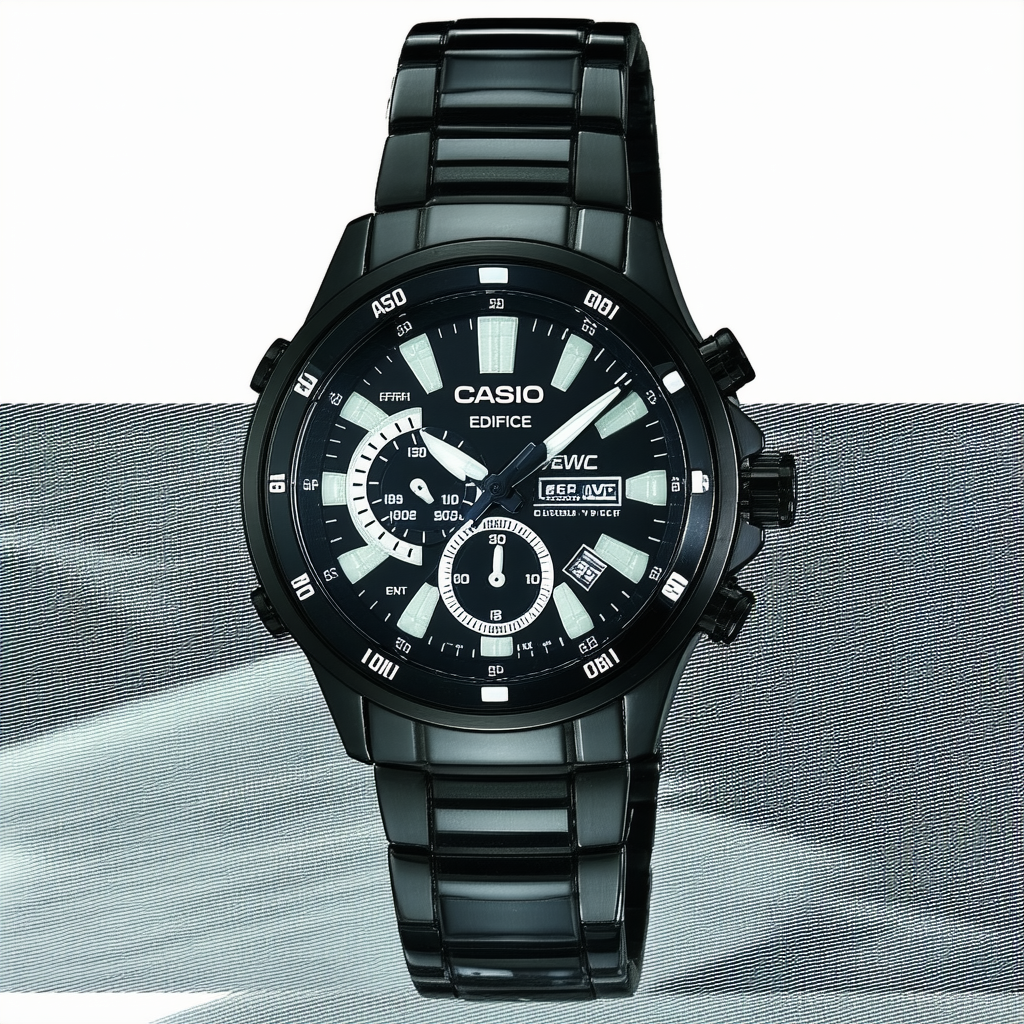 Casio Men's EFM-501-1A2VCF Edifice Analog Display Quartz Black Watch