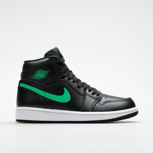 Nike Jordan Kids Air Jordan 1 Retro High GG Black/Ghst Green/White/Ultrvlt Basketball Shoe 6 Kids US