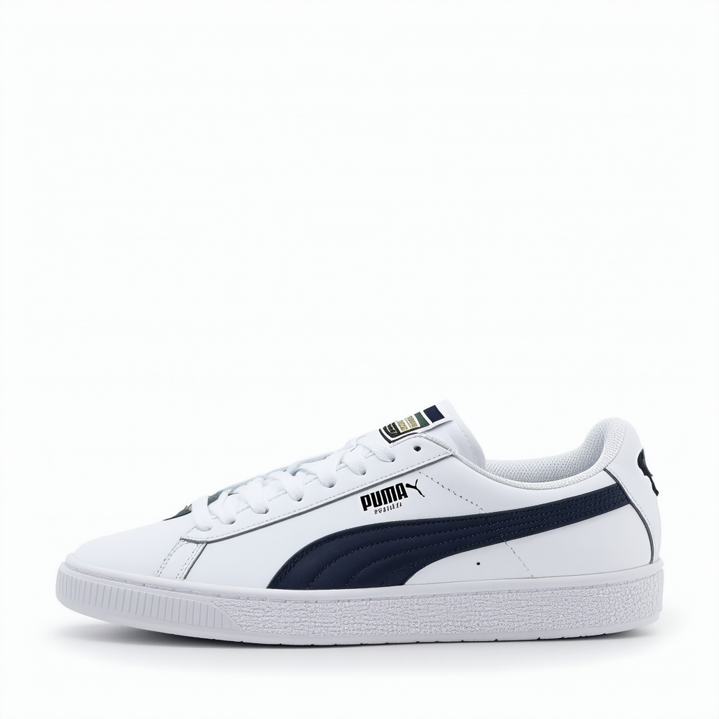 PUMA Men's Roma Basic Sneaker, White-Night Sky, 6