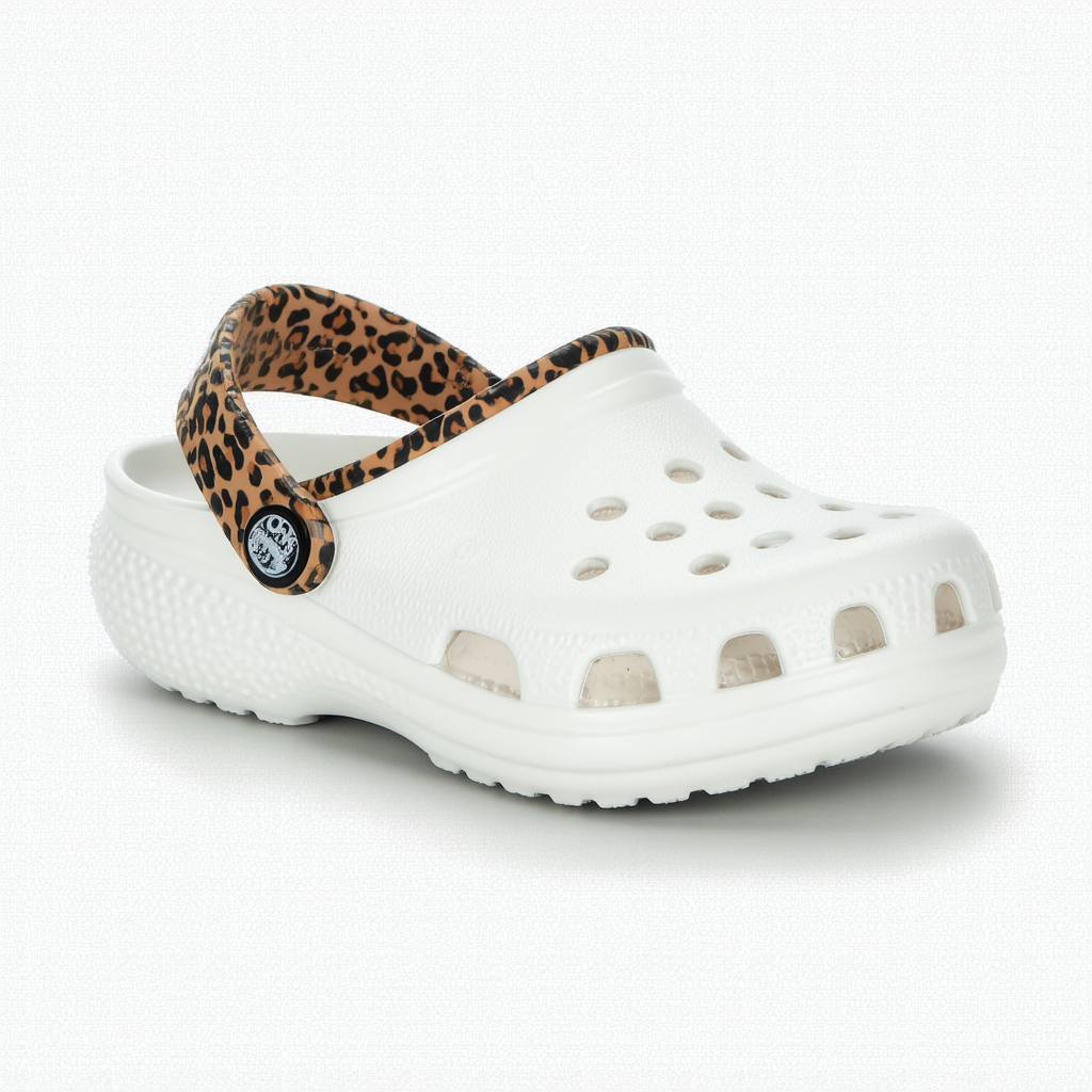 Crocs Karin Leopard K Mini Heel Clog (Toddler/Little Kid)