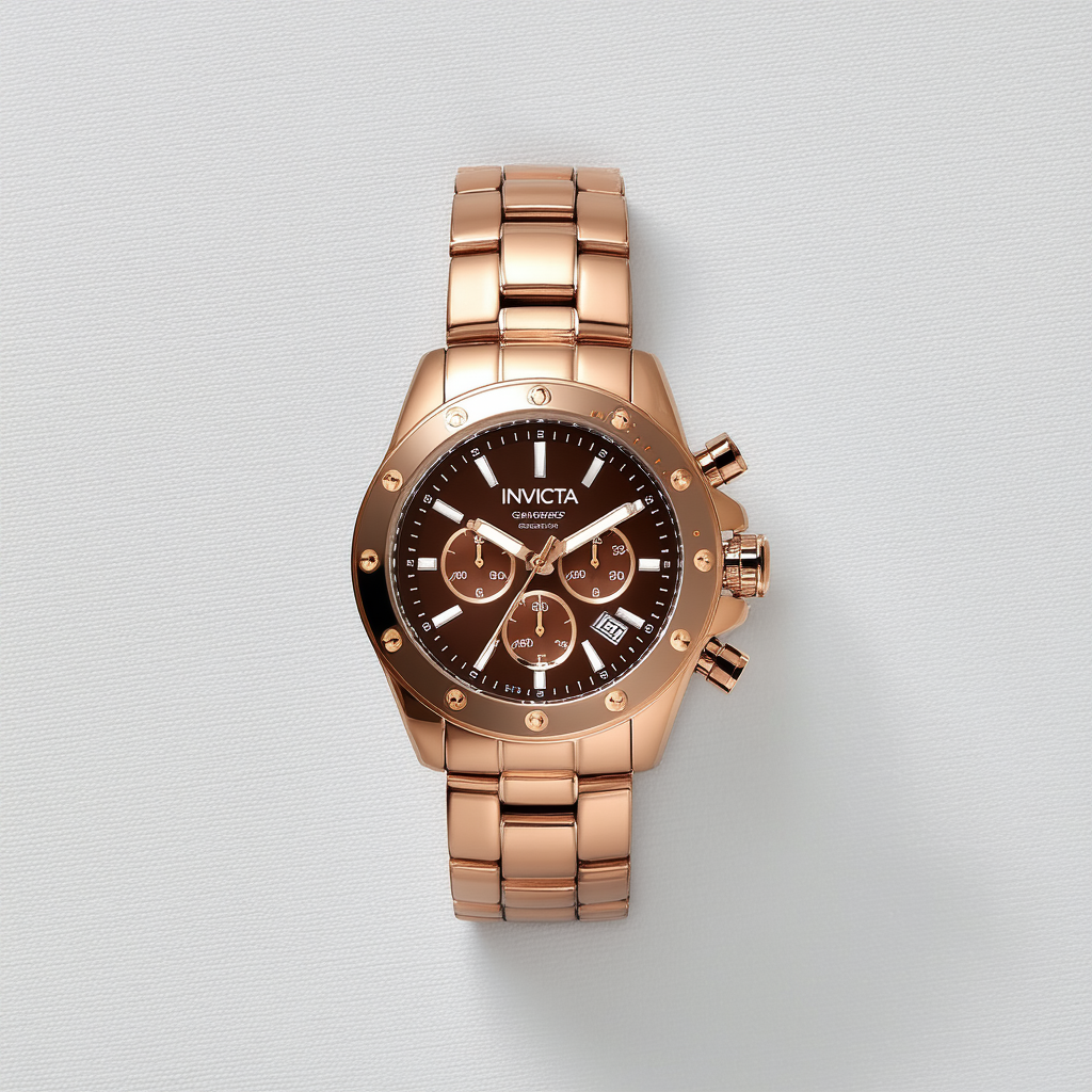 Invicta Men's 10706 Speedway Chronograph Brown Dial 18k Rose Gold Ion-Plated Stainless Steel Watch