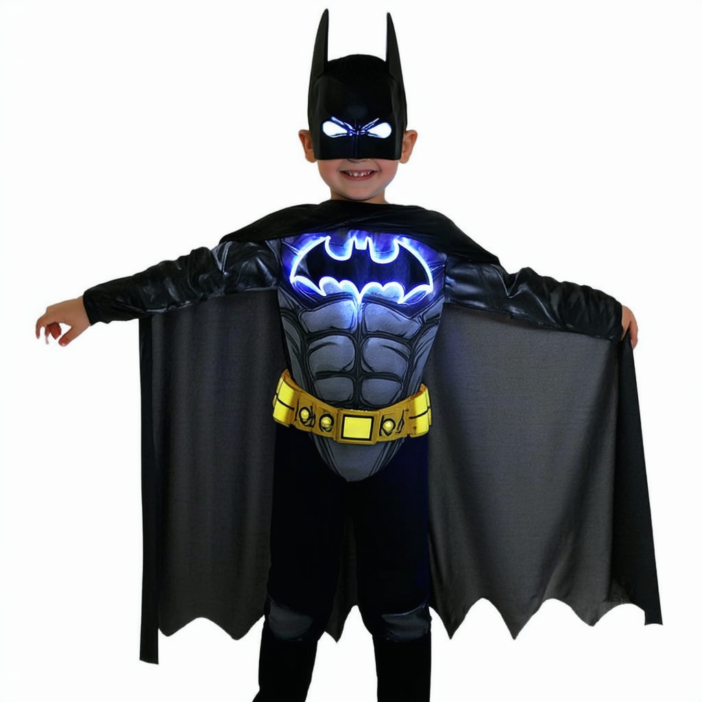 Batman Dark Knight Rises Child's Deluxe Light-Up Batman Costume with Mask and Cape