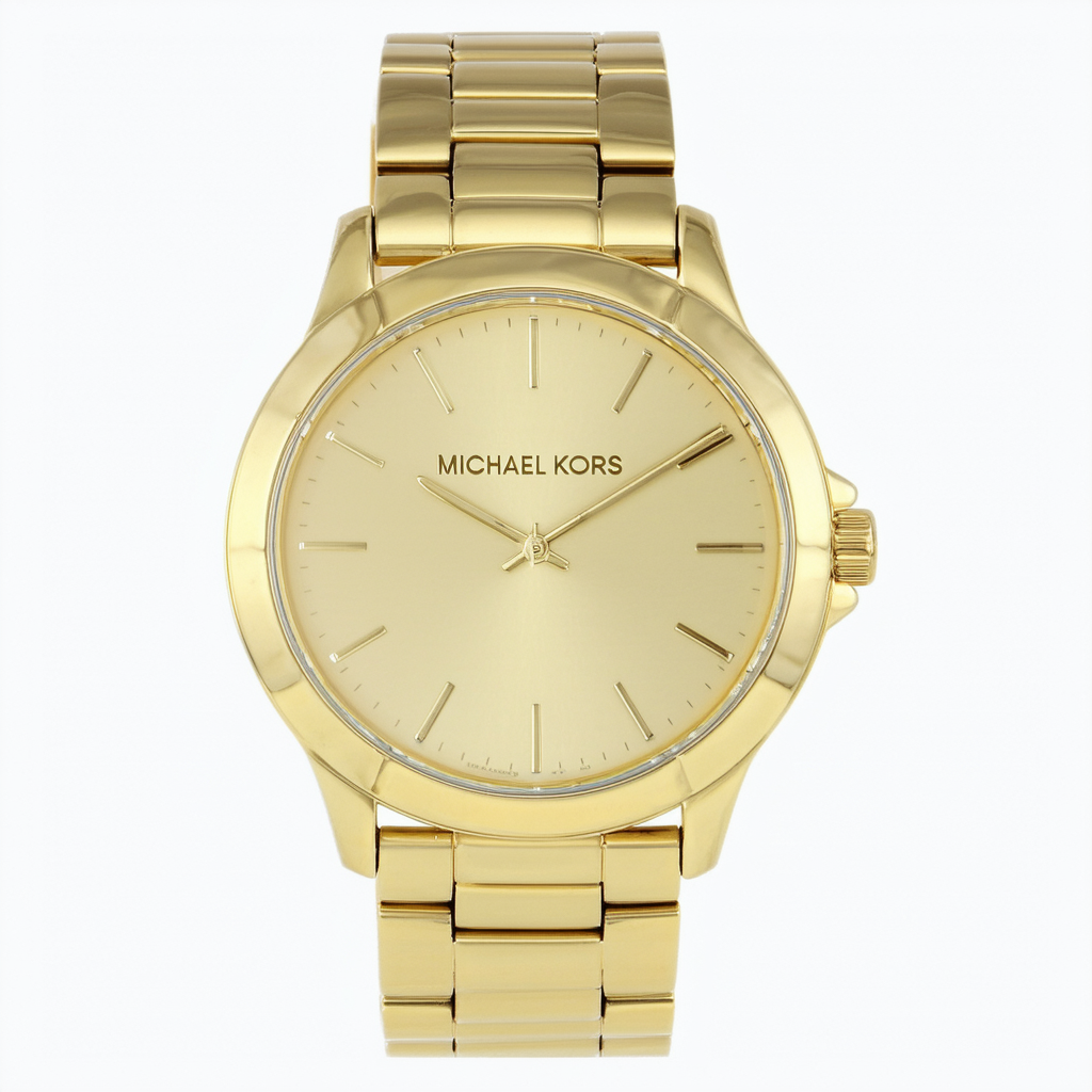 Michael Kors Slim Runway Champagne Dial Gold-Tone Ladies Watch MK3222