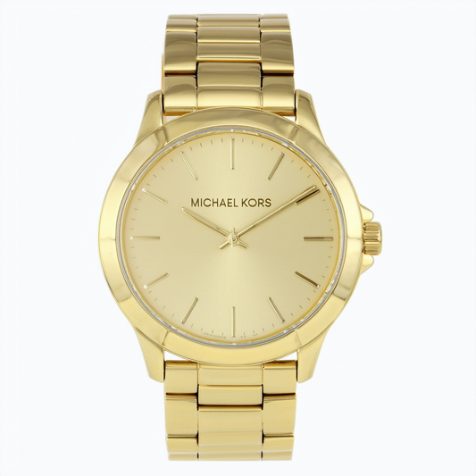 Michael Kors Slim Runway Champagne Dial Gold-Tone Ladies Watch MK3222