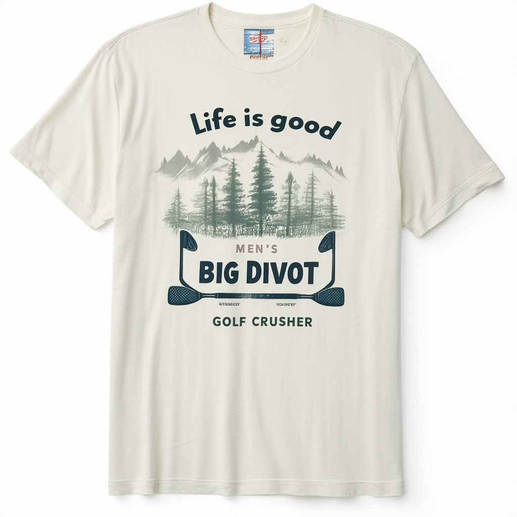 Life is good Men's Big Divot Golf Crusher Tee