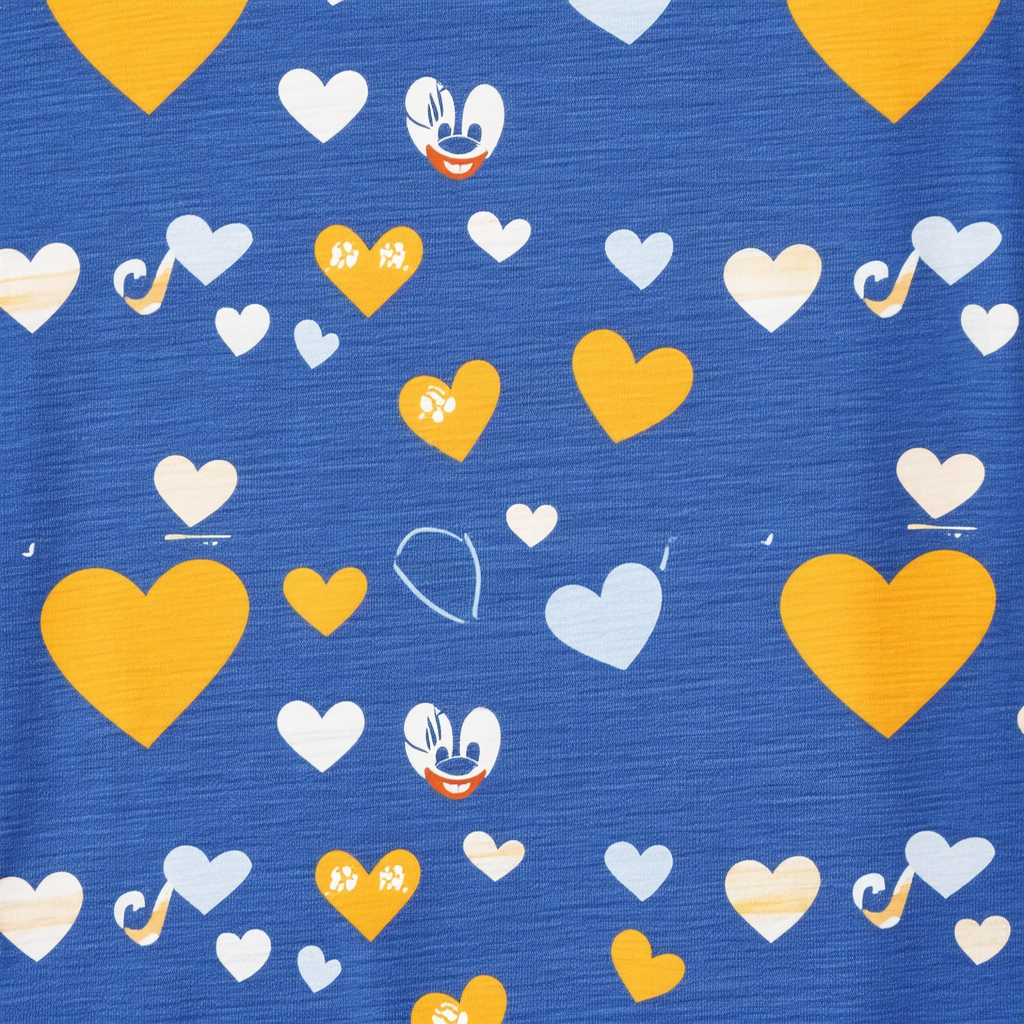 Disney Big & Tall Hearts Group Circle Kingdome Men's Tops Short Sleeve Tee Shirt