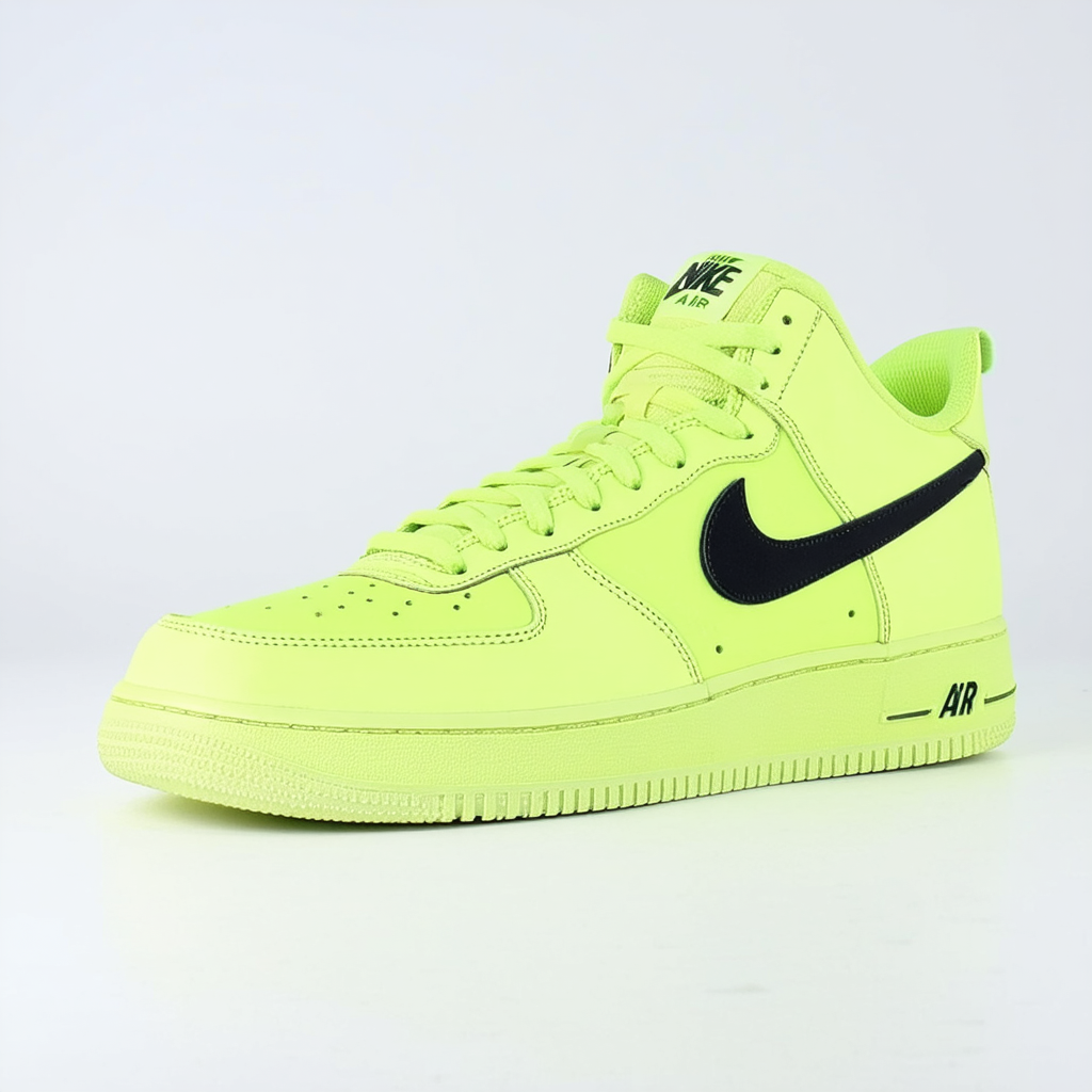 Nike Men's Air Force 1 Volt/Volt/Black Basketball Shoe 9.5 Men US