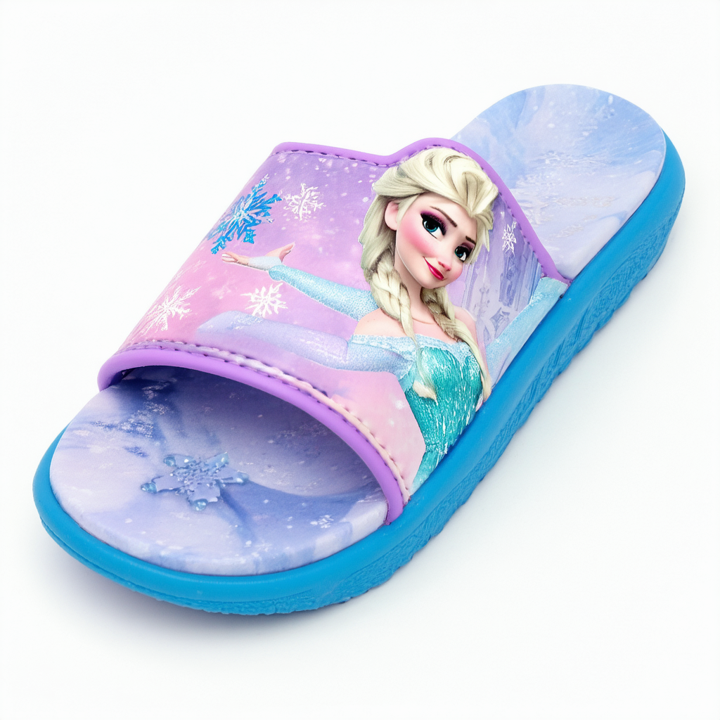 Disney Frozen Girls’ Sandals – Elsa Slip-On Slides (Little Kid/Big Kid)