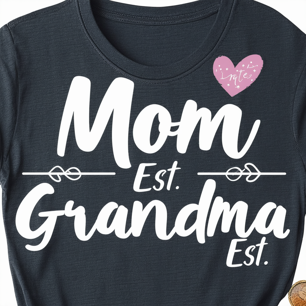 Personalized Mom Est Grandma Est Shirt, Customize Grandma Gifts