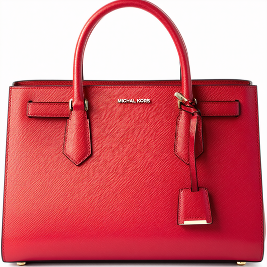 Michael Kors Greenwich LARGE Saffiano Leather Satchel RASPBERRY/MANDARIN