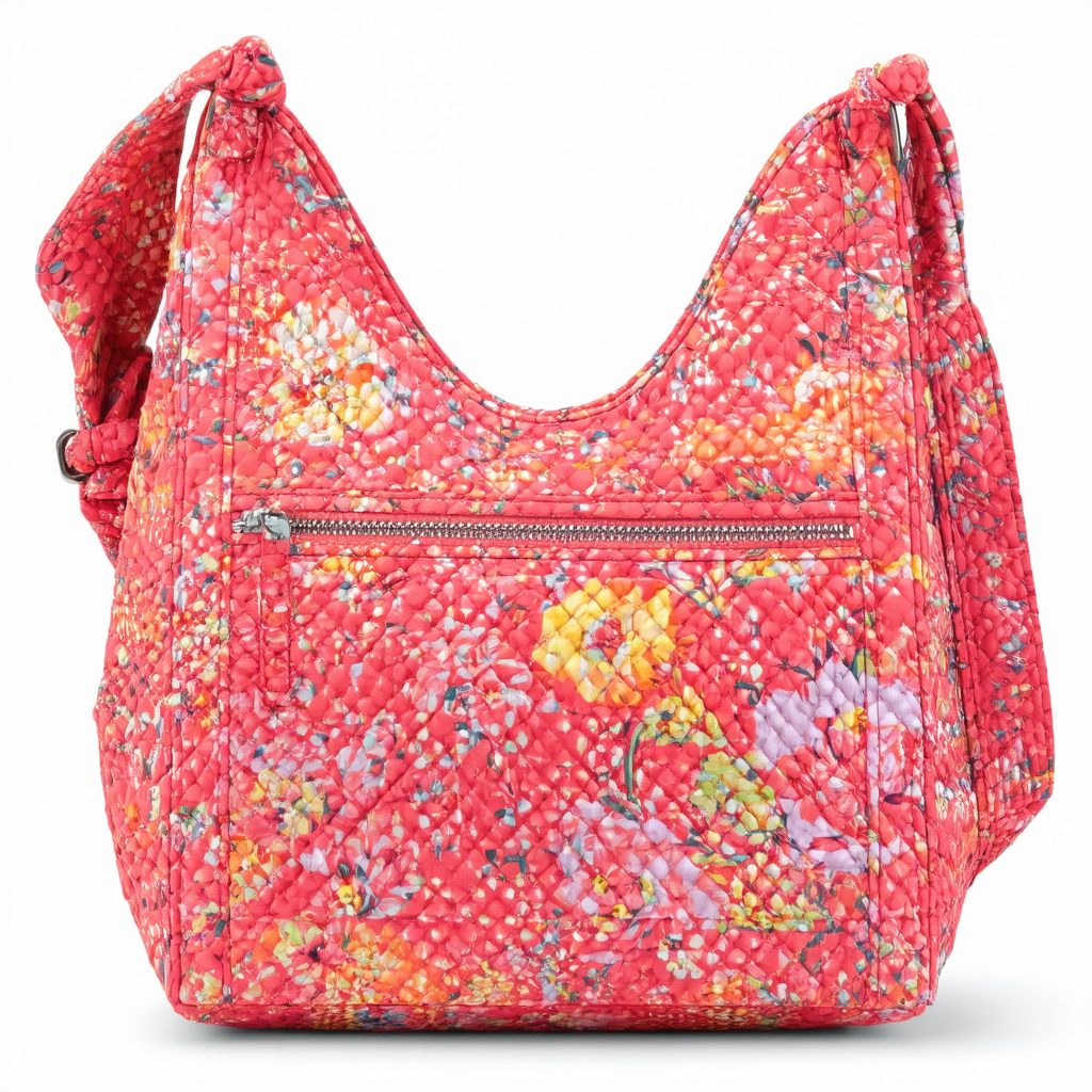Vera Bradley Tied Together Hobo Bag in Call Me Coral
