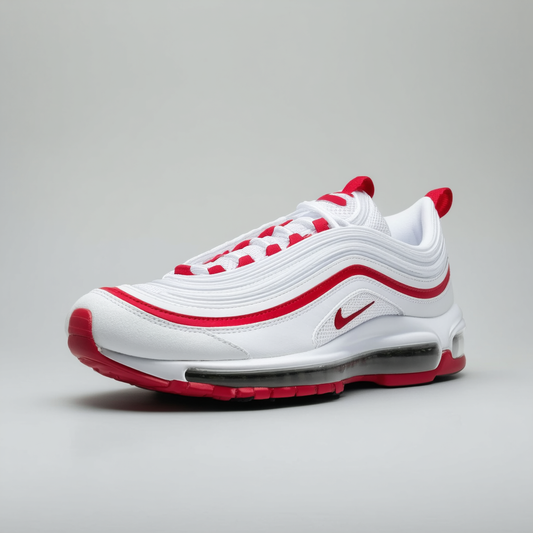Nike Mens Air Max 97 QS White/Varsity-Red Synthetic