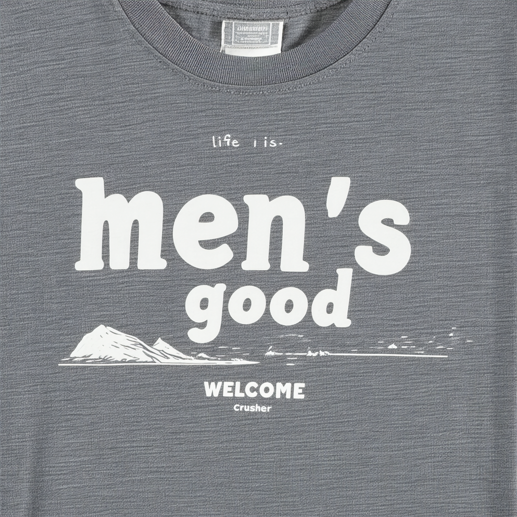 Life is good Men's Welcome Crusher T-Shirt (Heather Gray)