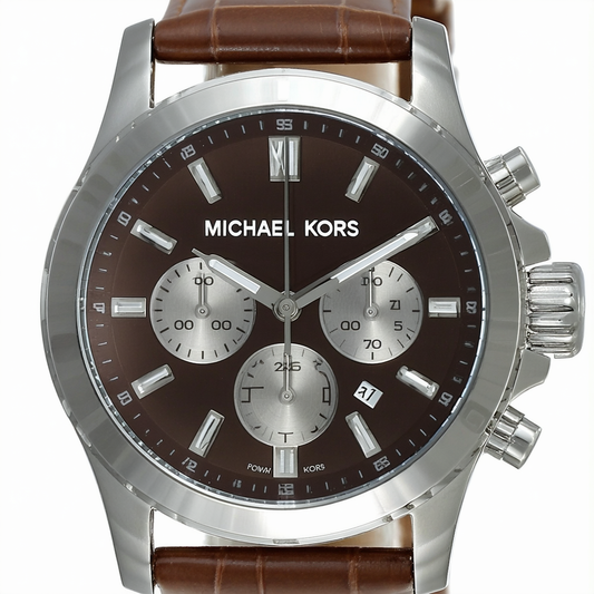 Michael Kors Men's MK8204 Runway Stainless Steel Quartz Chronograph Watch, Brown