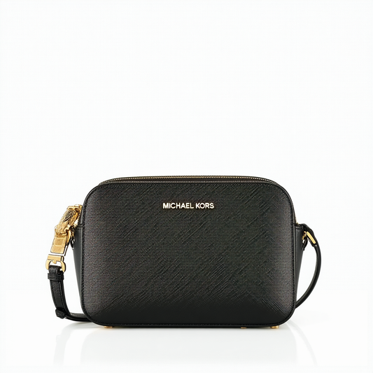 Michael Kors Jet Set Medium Camera Bag Black/Gold One Size