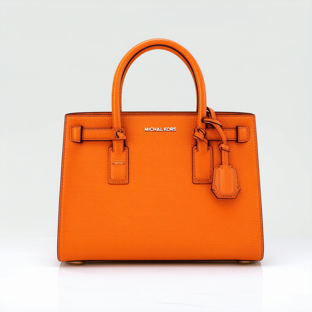 Michael Kors Hamilton Large Leather Shoulder Handbag, Tangerine