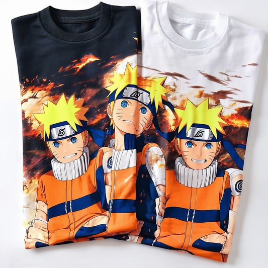 Naruto Uzumaki Crew Neck Short Sleeve 4-Pack Boy's Tees