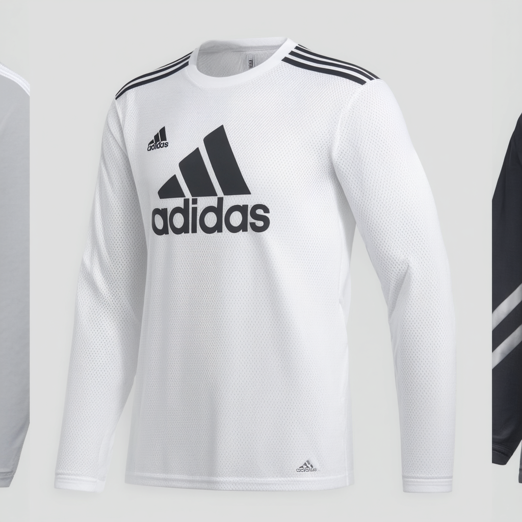 adidas Men's Athletics Badge of Sport Mesh Long sleeve Tee