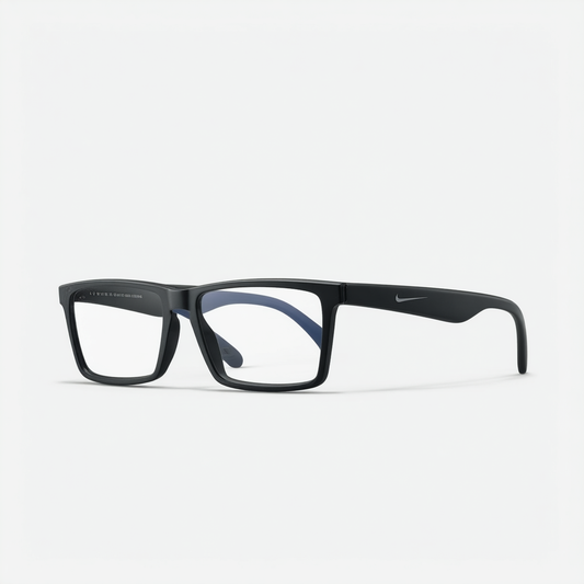NIKE Eyeglasses 8195 006 Black Square Men 58x18x140
