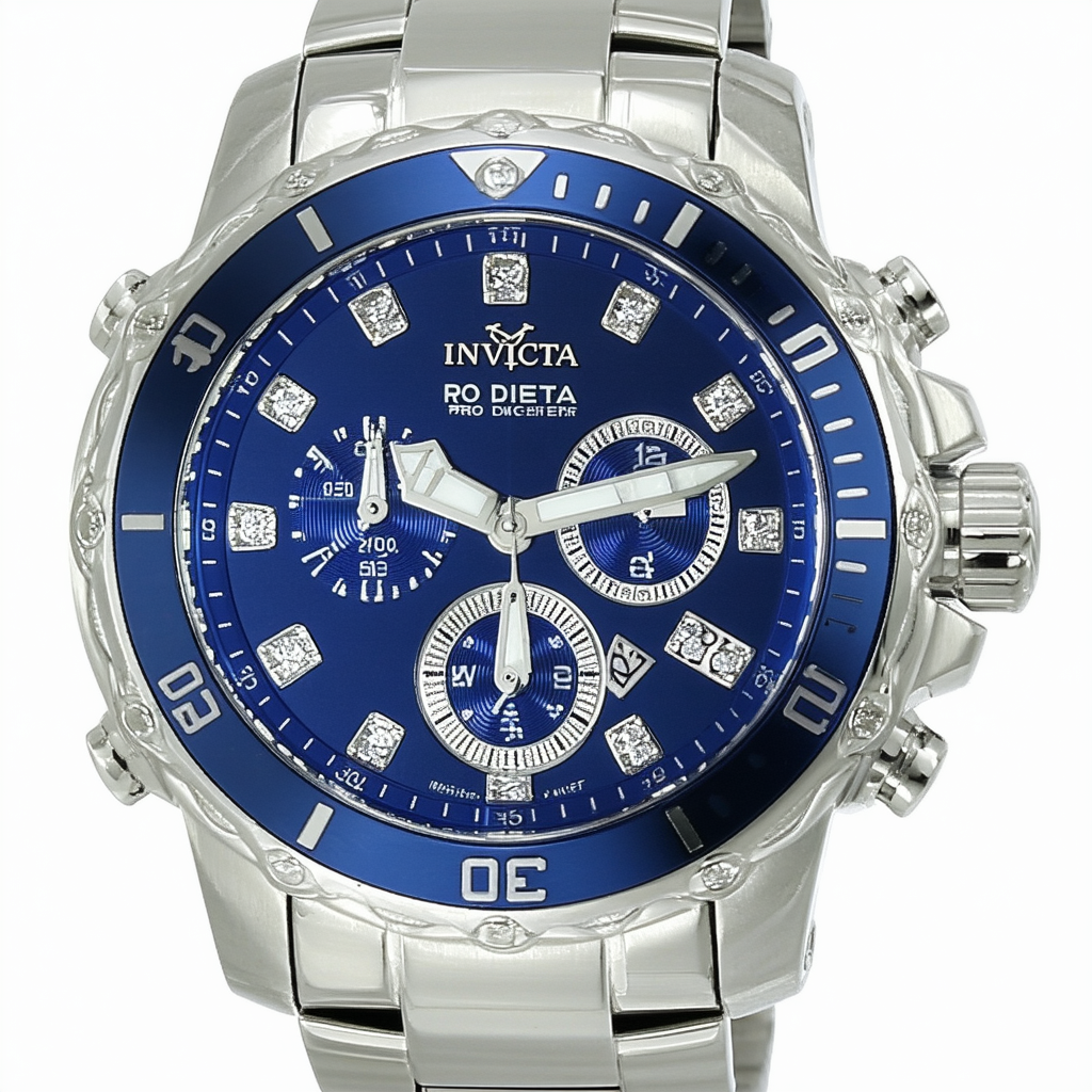 Invicta Men's 14783 Pro Diver Diamond-Accented Stainless Steel Watch with Blue Dial