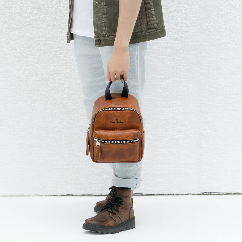 Steve Madden Joe Mini Backpack, Cognac