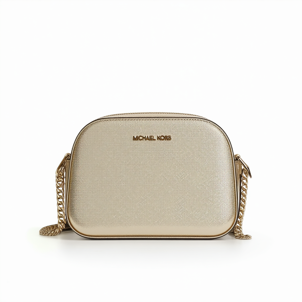 Michael Kors Large Dome Crossbody Pale Gold