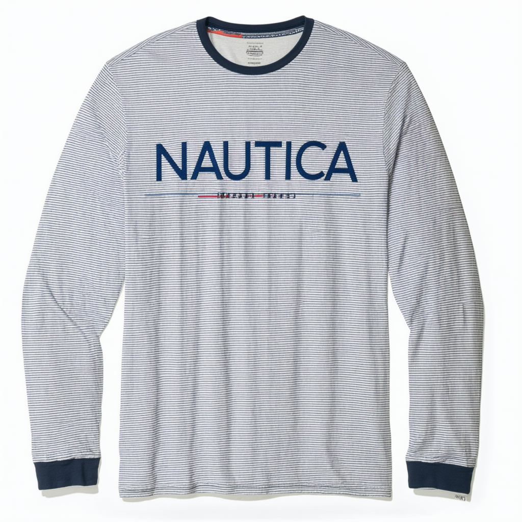 Nautica Men's Long Sleeve Graphic Sleep Tee