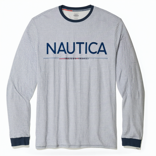 Nautica Men's Long Sleeve Graphic Sleep Tee