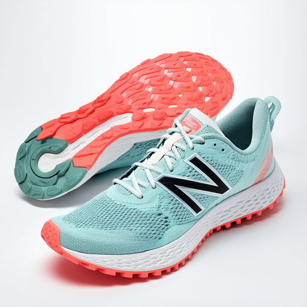 New Balance Women's DynaSoft Nitrel V4 Trail Running Shoe, Light Blue/Guava, 5.5