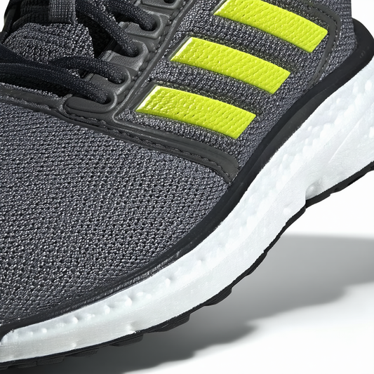 adidas Men's Galaxy 3 M Running Shoe, Grey/Solar Yellow/Dark Grey, 10 M US