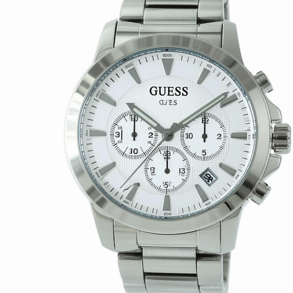 GUESS Men's U0165G1 Analog Display Quartz Silver Watch