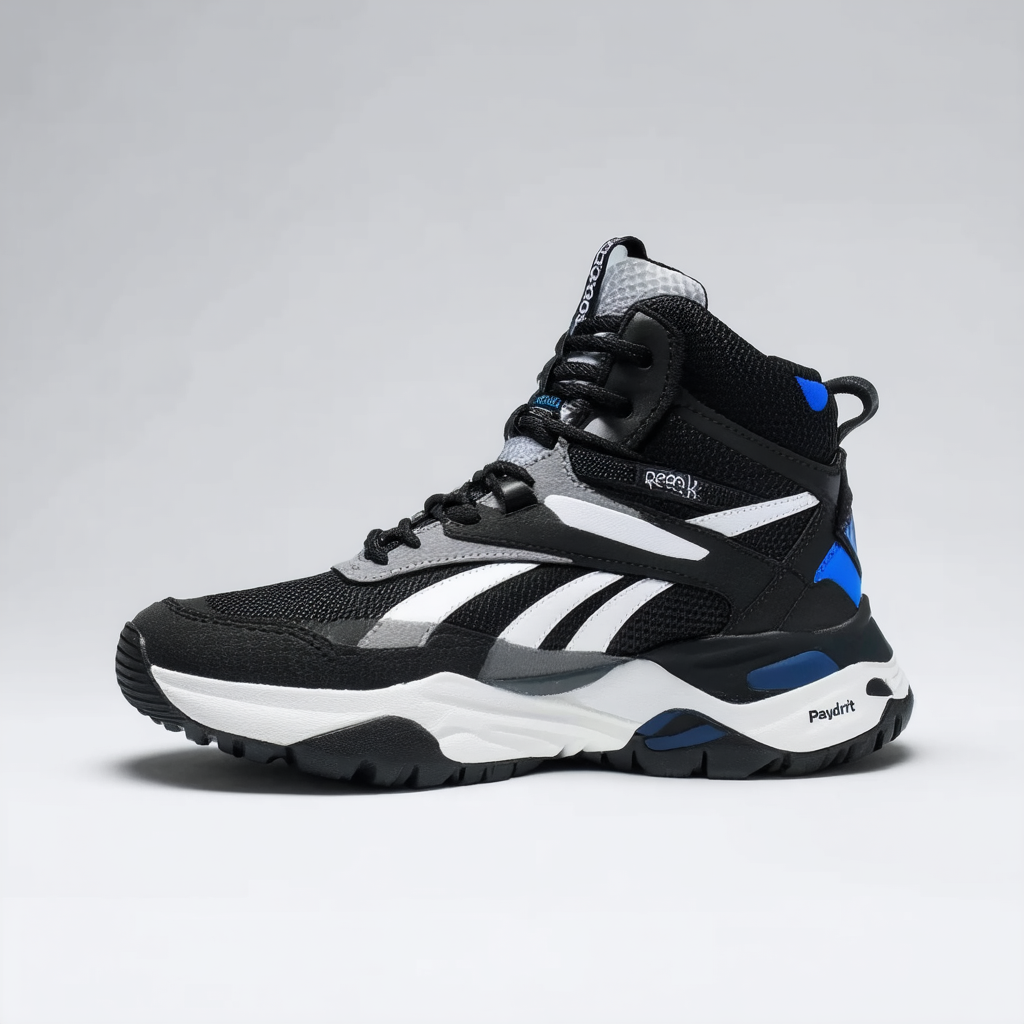 Reebok Men Pump Paydirt Mid (Black/White/Grey/Blue)