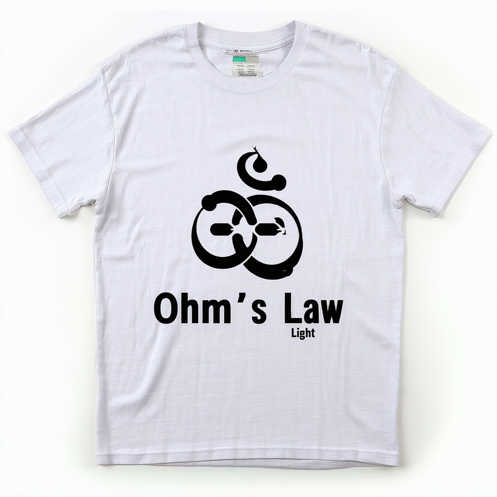 CafePress Ohm's Law Light T Shirt 100% Cotton T-Shirt, White