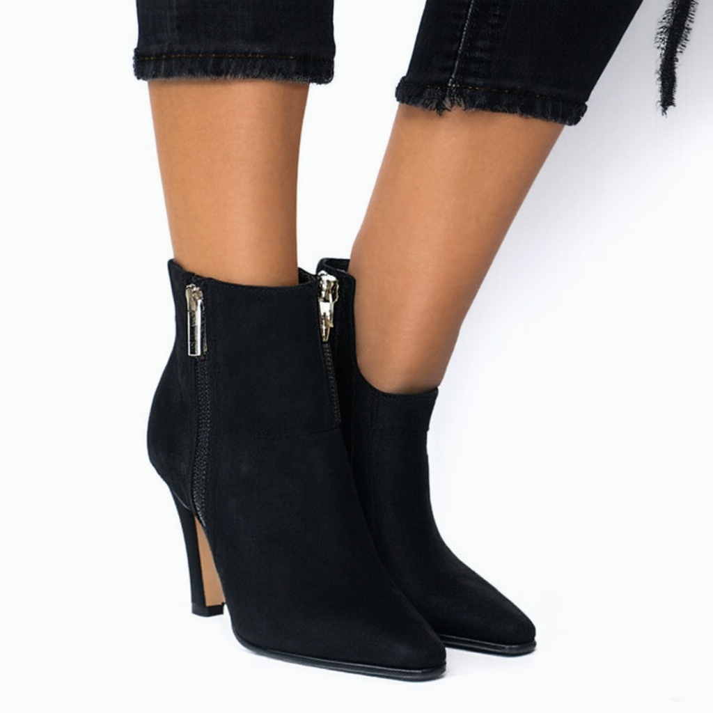 Jessica Simpson Womens Silvya Square Toe Zip Up Ankle Boots