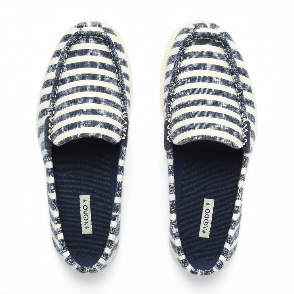 TOMS Men's Seasonal Classics Chambray Stripe Blanket Stitch Loafer