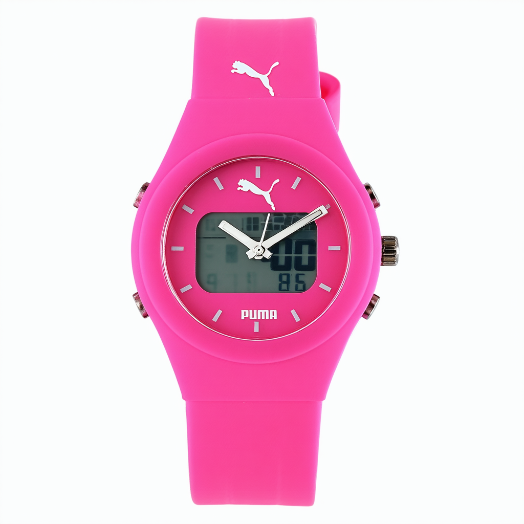 Puma Women's PU910892007 Don't Run Out of Steam Digital Quartz Pink Watch