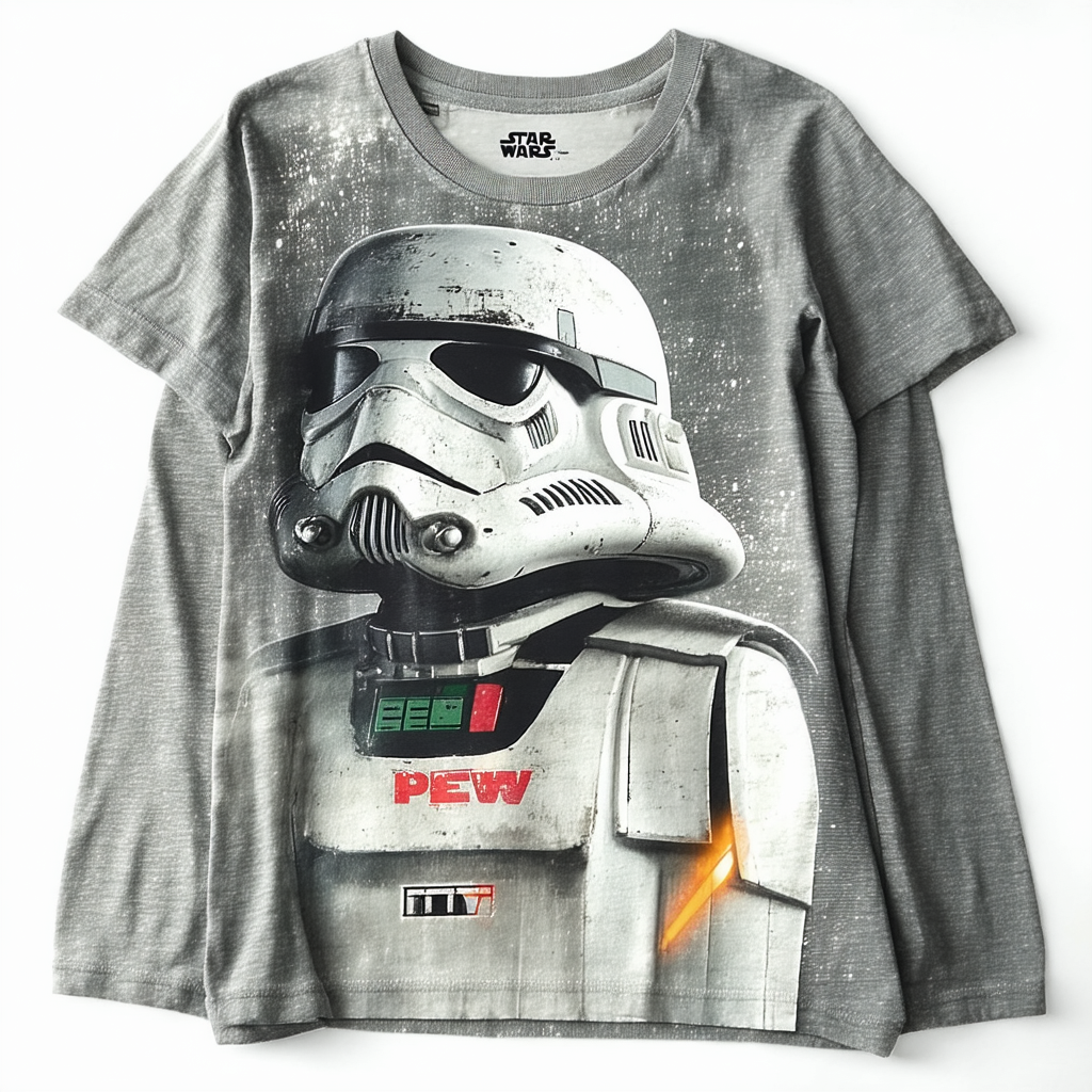 Star Wars Women's Pew Crew Neck Graphic T-Shirt