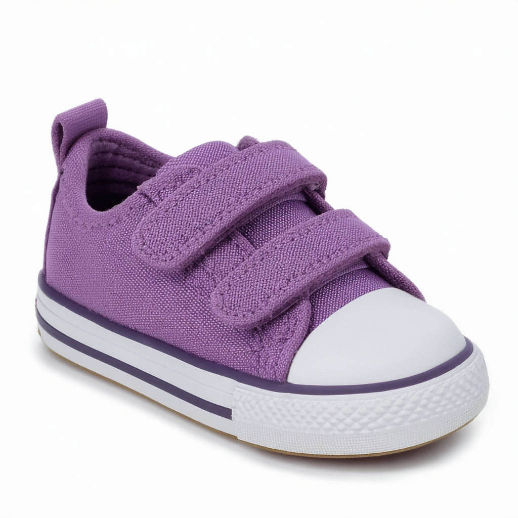 carter's Girl's Darla Casual Sneaker with Double Adjustable Strap, Violet, 10 M US Toddler