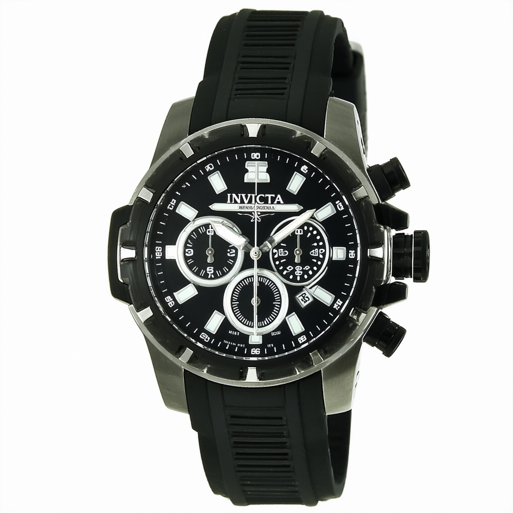 Invicta Men's 6657 Reserve Collection Chronograph Stainless Steel Black Rubber Watch