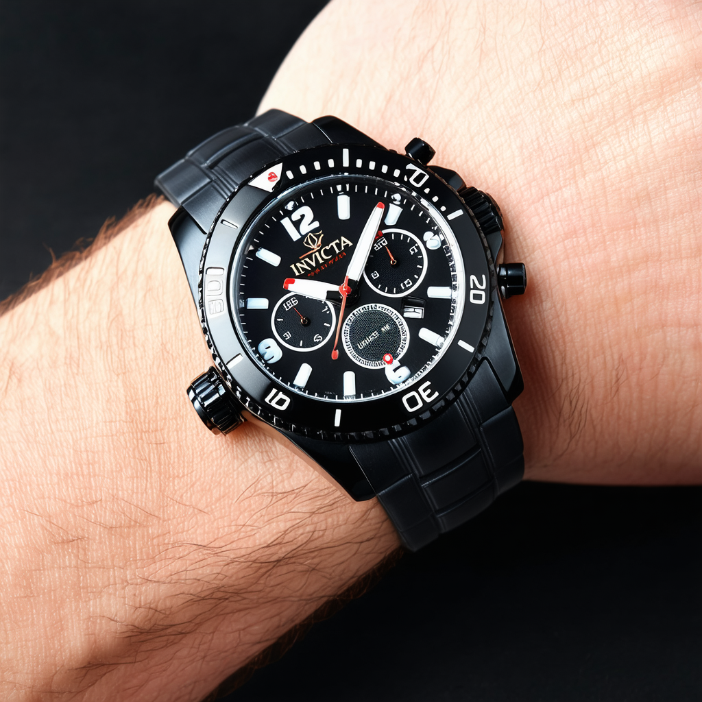 Invicta Men's 18843 Lupah Analog Display Swiss Quartz Black Watch