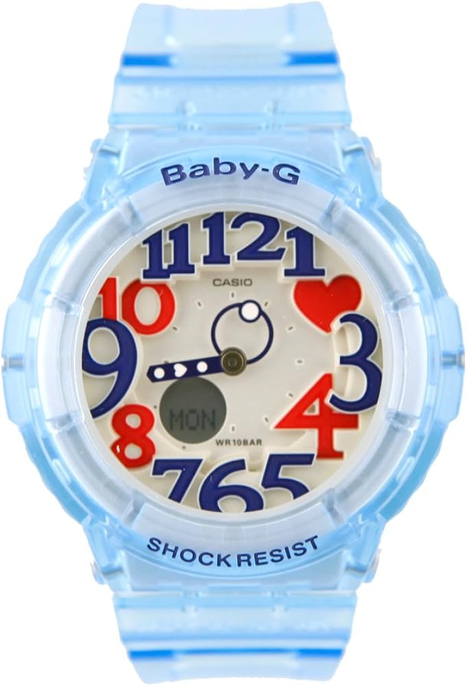 Casio Women's BGA131-2B Baby-G Marine Resort Clear Blue Digital Watch