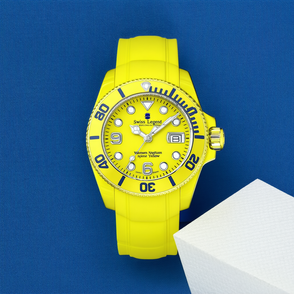 Swiss Legend Women's 11044P-07 Neptune Yellow Dial Yellow Silicone Watch