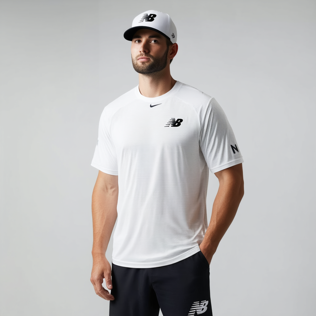 New Balance Men's Baseball Speed Tee White T-Shirt