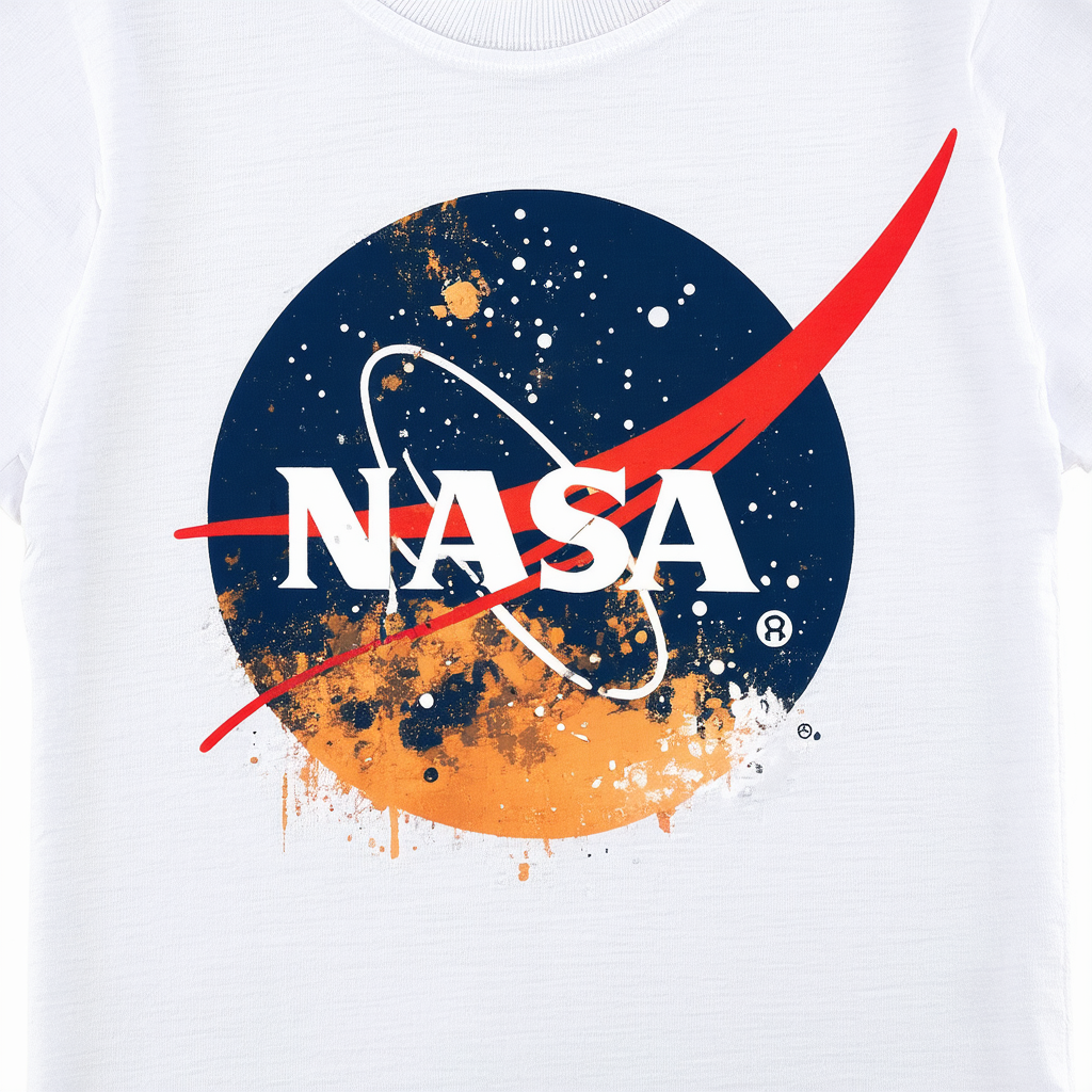 NASA Meatball Logo Unisex Youth Juvenile T-Shirt for Girls and Boys