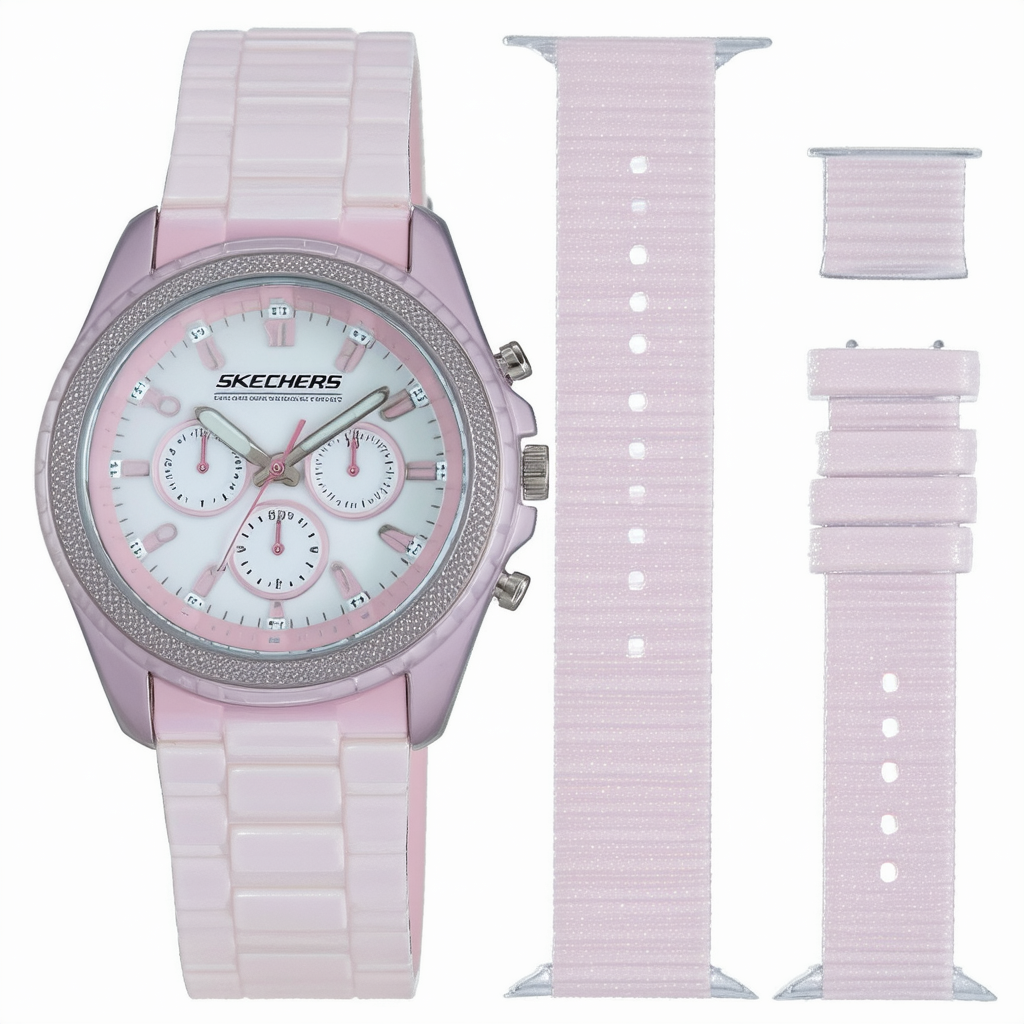 Skechers Women's Quartz Watch and Interchangeable Band Gift Set