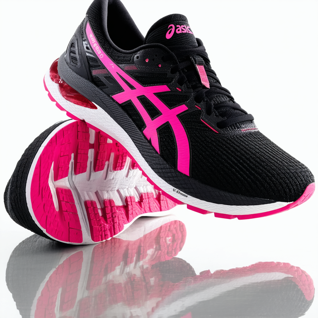ASICS Women's Gel-Nimbus 21 Running Shoes, 10.5, Black/Laser Pink