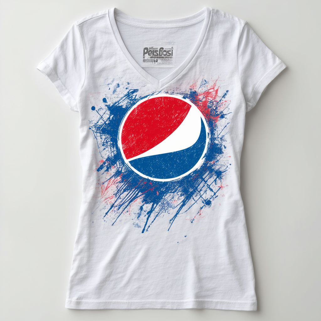 CafePress Pepsi Logo Doodle Women's V Neck T V-Neck T-Shirt