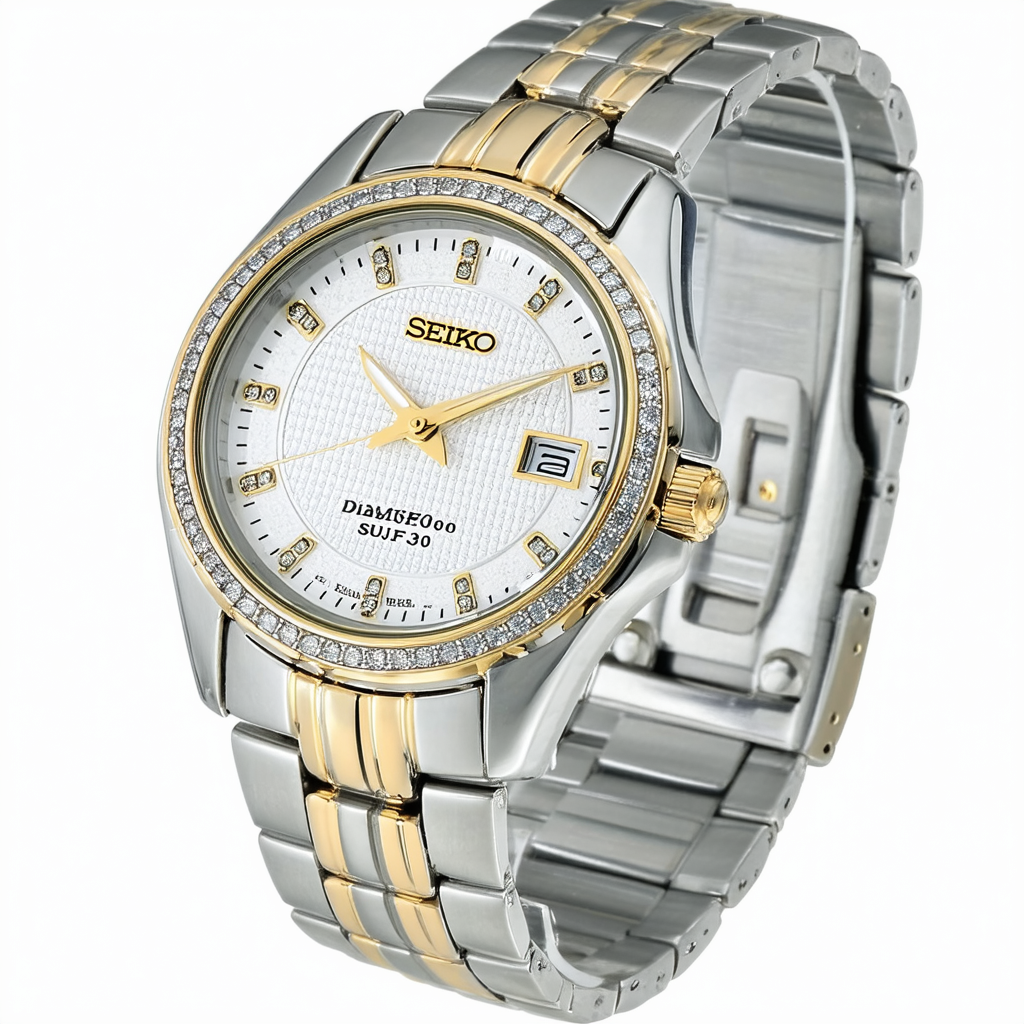 Seiko Women's SUJF30 Diamond Two-Tone Watch