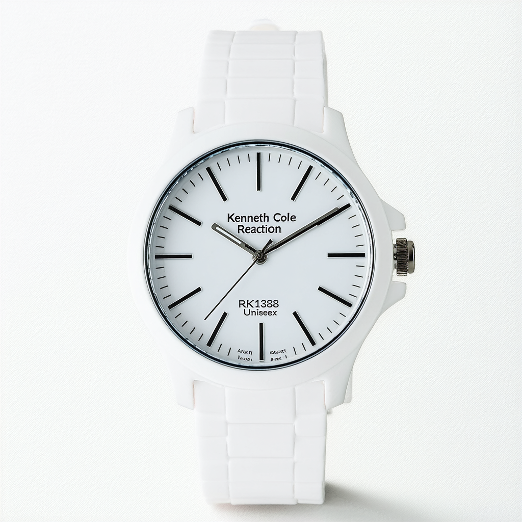 Kenneth Cole Reaction Unisex RK1388 Street Fashion Analog Display Japanese Quartz White Watch